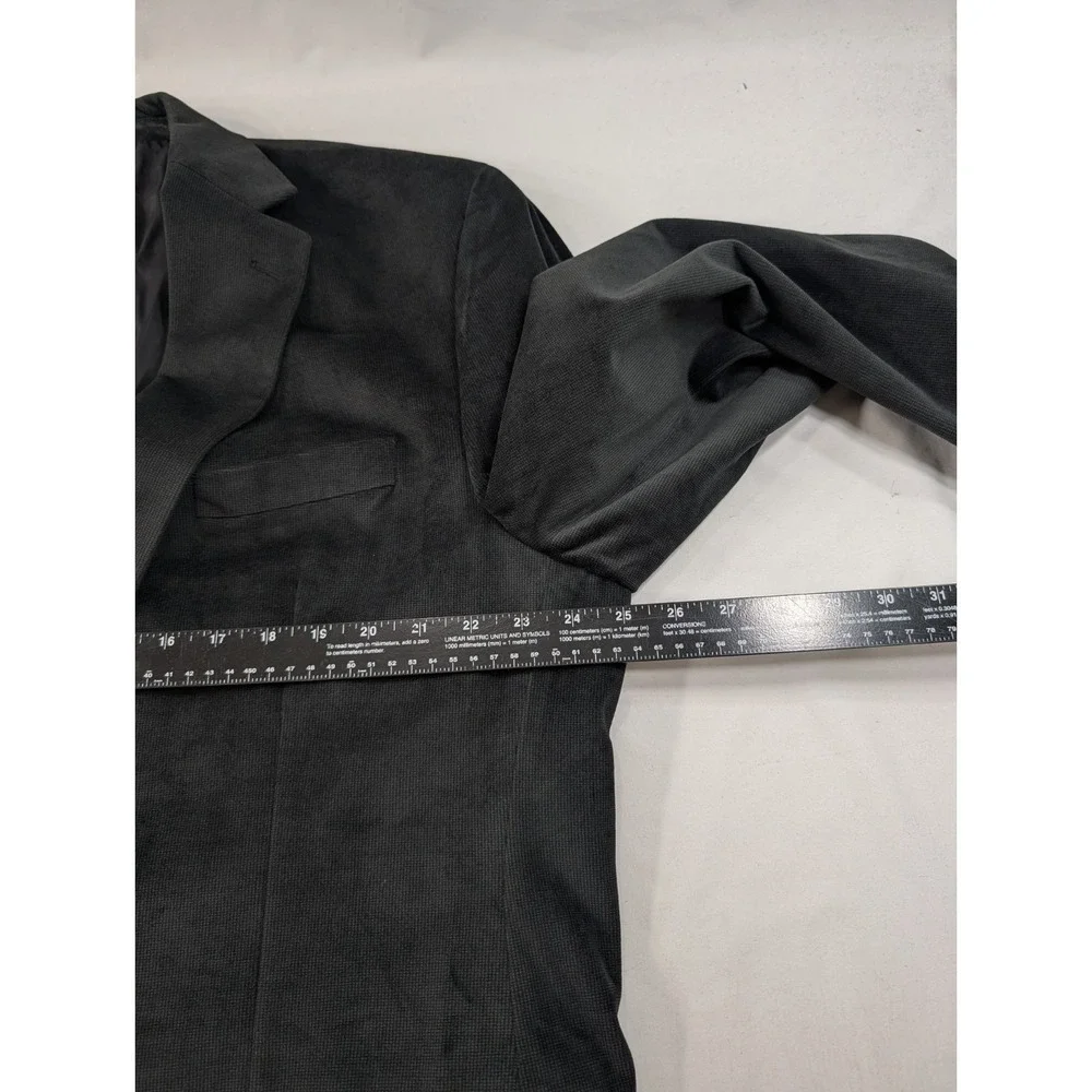 L.‎ Ralph Lauren Blazer Sport Jacket Charcoal Gray Valour Soft Polyester 48L 50